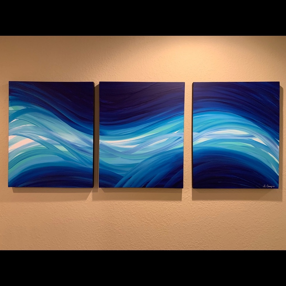 Sharon Cummings 3 piece canvas art